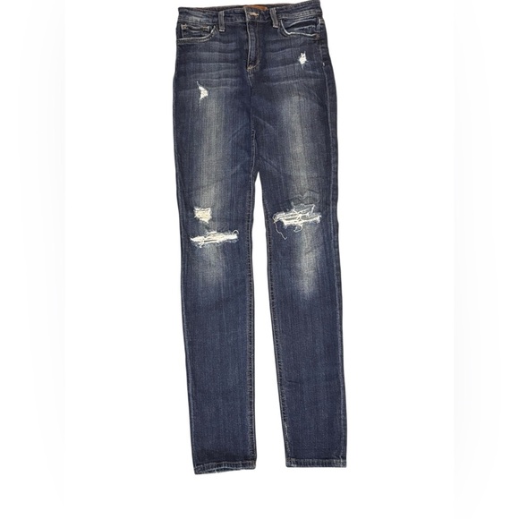 Joe's Jeans Navy Distressed Skinny Jeans - Picture 1 of 6